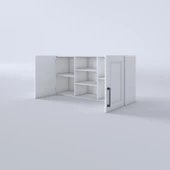 Kenzlife hazır mutfak dolabı pırasa60 byz mod1 60*120*32 mebran kapak suntalam gövde - 4