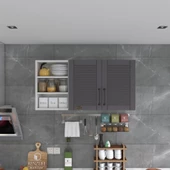 Kenzlife hazır mutfak dolabı kestane60 gri mod2 60*120*32 mebran kapak suntalam gövde thumbnail 2