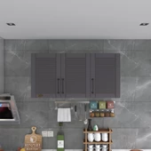 Kenzlife hazır mutfak dolabı limon90 gri mod2 90*120*32 mebran kapak suntalam gövde thumbnail 2