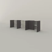 Kenzlife hazır mutfak dolabı elma60 gri mod2 60*240*32 mebran kapak suntalam gövde thumbnail 4