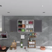 Kenzlife hazır mutfak dolabı biber60 gri mod2 60*160*32 mebran kapak suntalam gövde thumbnail 2