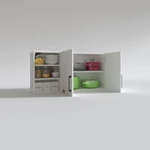 Kenzlife hazır mutfak dolabı kestane60 byz mod1 60*120*32 mebran kapak suntalam gövde thumbnail 3