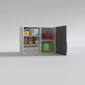 Kenzlife hazır mutfak dolabı roka60 gri mod2 60*080*32 mebran kapak suntalam gövde thumbnail 3