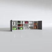 Kenzlife hazır mutfak dolabı nohut60 gri mod2 60*200*32 mebran kapak suntalam gövde thumbnail 3