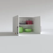 Kenzlife hazır mutfak dolabı kıvırcık60 byz mod1 60*080*32 mebran kapak suntalam gövde - 3