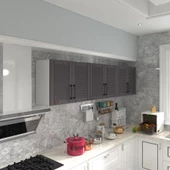 Kenzlife hazır mutfak dolabı elma60 gri mod2 60*240*32 mebran kapak suntalam gövde thumbnail 1