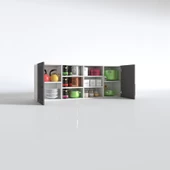Kenzlife hazır mutfak dolabı biber60 gri mod2 60*160*32 mebran kapak suntalam gövde thumbnail 3