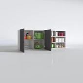 Kenzlife hazır mutfak dolabı zencefil60 gri mod2 60*160*32 mebran kapak suntalam gövde thumbnail 3