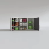 Kenzlife hazır mutfak dolabı nane60 gri mod2 60*120*32 mebran kapak suntalam gövde thumbnail 3