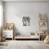 Metal Duvar Dekorasyonu Black Pink Metal Duvar Tablosu Sanat - 1