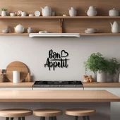 Dekoratif Metal Sanatı Bon Appetit Metal Duvar Tablosu İmza thumbnail 4