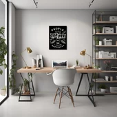 Özel Tasarım Metal Tablolar People Called Coffee I Called Happiness Metal Duvar Tablosu İmza thumbnail 1