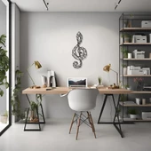 Özel Tasarım Metal Tablolar Sol Anahtarı (Clef) Metal Duvar Tablosu Sanat thumbnail 1