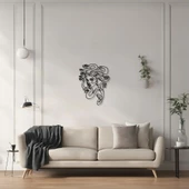 Lazer Kesim Metal Duvar Dekoru Medusa Metal Duvar Tablosu Sanat - 4
