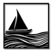 Dekoratif Metal Sanatı Yelken (Sail) Metal Duvar Tablosu Doğal thumbnail 6