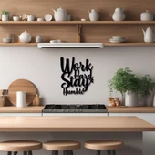 Dekoratif Metal Sanatı Workd Hard Metal Duvar Tablosu İmza thumbnail 4