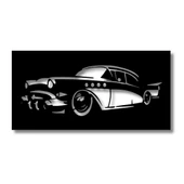 Lazer Kesim Metal Duvar Dekoru Araba 2(Car) Metal Duvar Tablosu Araba - 1