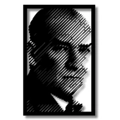Modern Metal Duvar Sanatı Atatürk Metal Duvar Tablosu Portre thumbnail 1