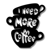 Metal Dekor I Need More Coffee Metal Duvar Tablosu İmza thumbnail 6