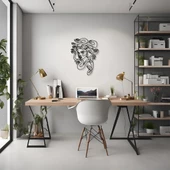 Lazer Kesim Metal Duvar Dekoru Medusa Metal Duvar Tablosu Sanat - 1
