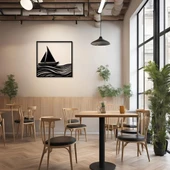 Dekoratif Metal Sanatı Yelken (Sail) Metal Duvar Tablosu Doğal thumbnail 5