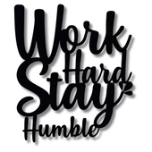 Dekoratif Metal Sanatı Workd Hard Metal Duvar Tablosu İmza thumbnail 6