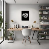 Modern Metal Duvar Sanatı Kahve (Coffee) Metal Duvar Tablosu İmza thumbnail 1