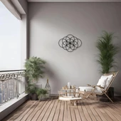 Metal Dekor Halkalar (Circles) Metal Duvar Tablosu Mandala thumbnail 5