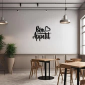 Dekoratif Metal Sanatı Bon Appetit Metal Duvar Tablosu İmza thumbnail 2