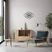 Metal Dekor Halkalar (Circles) Metal Duvar Tablosu Mandala thumbnail 2