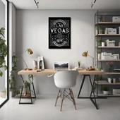 Dekoratif Metal Sanatı Las Vegas İskeletinde Korku ve Nefret Metal Duvar Tablosu Pop Art - 2