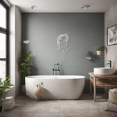 Metal Dekor Çizgisel Heykel (Linear Statue) Metal Duvar Tablosu Sanat thumbnail 2