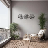 Metal Dekor Manzara (View) Metal Duvar Tablosu Doğal thumbnail 3