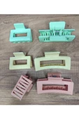 Kadın Renkli Karşık Mandal Toka Seti (RENKLİ KISKAÇLI SAÇ TOKASI 8,5 CM) - 5