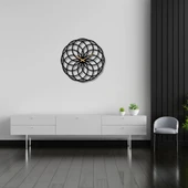 Metal Duvar Saati Mandala Sanat Küçük Roma Rakamlı Dekoratif Saat - 2