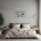 Metal Dekor İki Yüz (Two Face) Metal Duvar Tablosu Soyut - 2