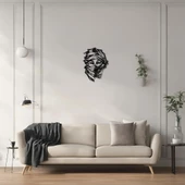 Dekoratif Metal Sanatı Kadın Yüzü (Woman Face 7) Metal Duvar Tablosu Portre thumbnail 3