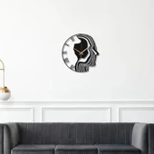 Metal Duvar Saati Porte Sanat Görünümlü Dekoratif Saat - 2