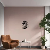 Sanatsal Metal Tablo Kadın Yüzü 6(Woman Face) Metal Duvar Tablosu Portre thumbnail 3