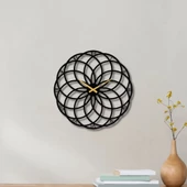 Metal Duvar Saati Mandala Sanat Küçük Roma Rakamlı Dekoratif Saat - 1