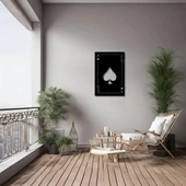 Özel Tasarım Metal Tablolar As (Ace) Metal Duvar Tablosu Casino thumbnail 1