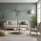 Lazer Kesim Metal Duvar Dekoru Yarım Yüz (Half Face) Metal Duvar Tablosu Soyut thumbnail 2