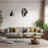 Dekoratif Metal Sanatı Kadın Yüzü (Woman Face 7) Metal Duvar Tablosu Portre thumbnail 5