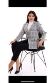 Ekoseli Tüvit Blazer Ceket - 3