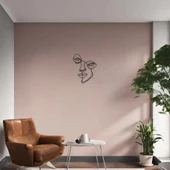 Lazer Kesim Metal Duvar Dekoru Yarım Yüz (Half Face) Metal Duvar Tablosu Soyut thumbnail 5