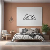 Lazer Kesim Metal Duvar Dekoru Çizgisel Dağ (Linear Mountain) Metal Duvar Tablosu Doğal thumbnail 5