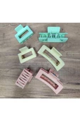 Kadın Renkli Karşık Mandal Toka Seti (RENKLİ KISKAÇLI SAÇ TOKASI 8,5 CM) - 6