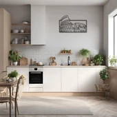 Metal Duvar Dekorasyonu Colosseum Metal Duvar Tablosu Wonder of The World thumbnail 4