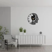 Metal Duvar Saati Porte Sanat Görünümlü Dekoratif Saat - 3