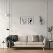 Metal Dekor İki Yüz (Two Face) Metal Duvar Tablosu Soyut - 5